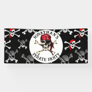 Banderoles Crânes de fête d'anniversaire du pirate