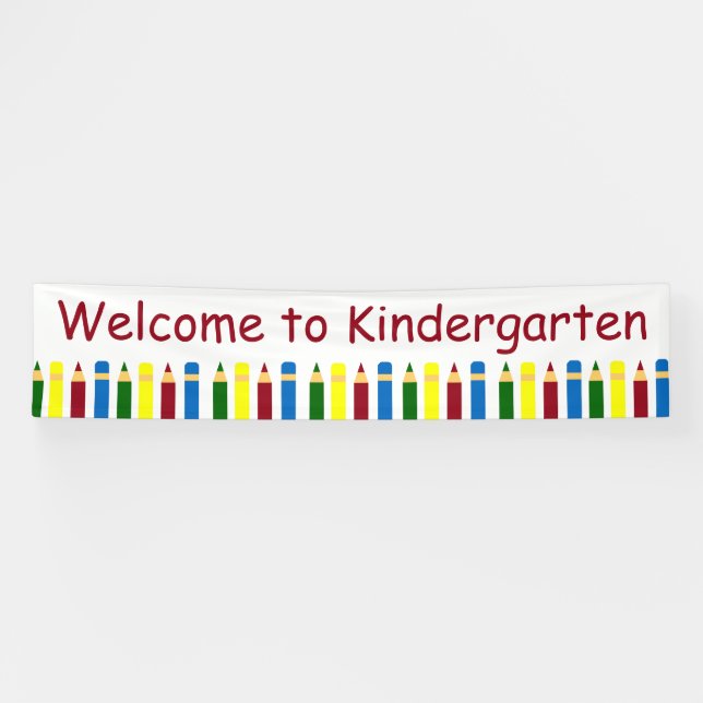 Banderoles Crayons de jours d'école personnalisés (Horizontal)