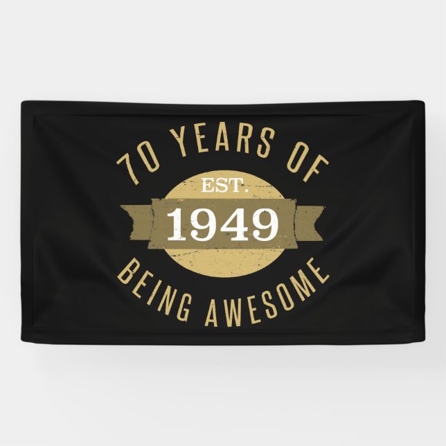Banderoles Créé en 1949 70e anniversaire (Horizontal)