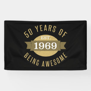 Banderoles Créé en 1969 50e anniversaire