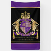Créez votre blason d'armoiries d'or mauve Emblème