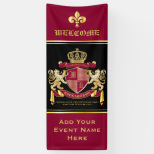 Banderoles Créez votre propre blason d'armoiries d'or rouge