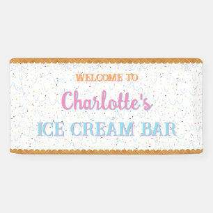 Banderoles Crème Glacée Blanche