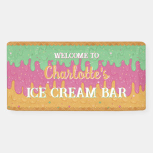 Banderoles Crème Glacée Rainbow Sherbet