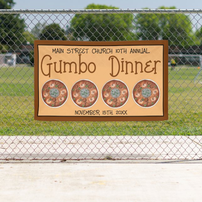 Banderoles Crevettes Gumbo Stew Louisiana LA New Orleans Alim (En situation)