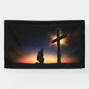 Banderoles Croix de crucifixion de Jésus-Christ