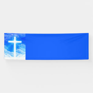 Banderoles Croix de lumière Jésus-Christ chrétien personnalis