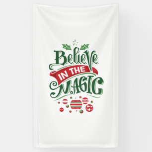 Banderoles Croyez à la typographie magique de Noël