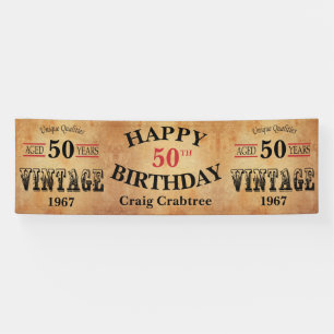 Banderoles Cru toute conception d'anniversaire d'âge et