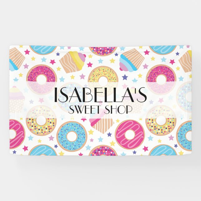 Banderoles Cupcakes & Donuts (Horizontal)