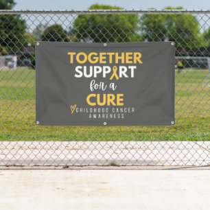 Banderoles cure de soutien du cancer de l'enfance Banner Outd