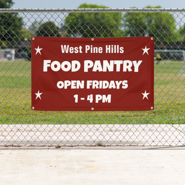 Banderoles Custom Food Pantry Banner (En situation)