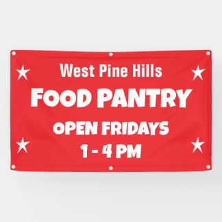 Banderoles Custom Food Pantry Banner