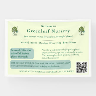 Banderoles Custom Greenleaf Nursery Branding 