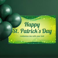 Custom Happy St. Patrick's Day Green Sparkle Party