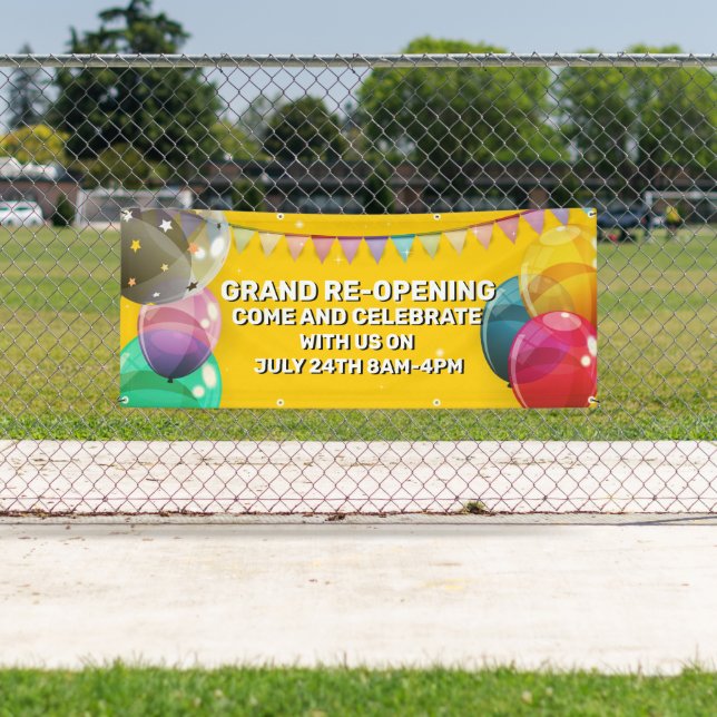 Banderoles Customiser Grand Rouverture Ballons Bunting Store (En situation)