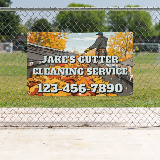Banderoles Customize Home Gutter Cleaning Business Promo (En situation)