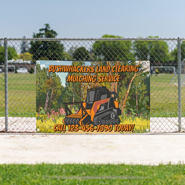 Banderoles Customize Land Clearing Mulching Service Business (Insitu)