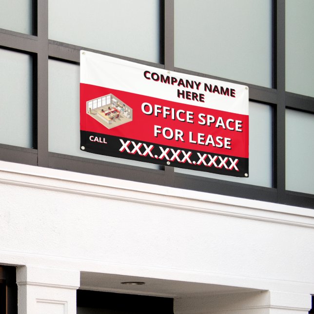 Banderoles Customize Retail Space For Lease Company Logo Buil (Bâtiment extérieur)