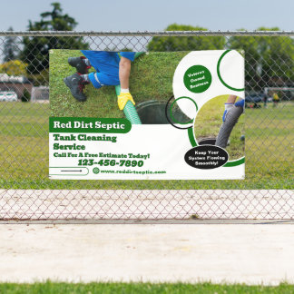 Banderoles Customize Septic Tank Cleaning Service Detailed 