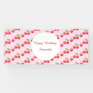 Banderoles Cute Cherry 1ère fête d'anniversaire