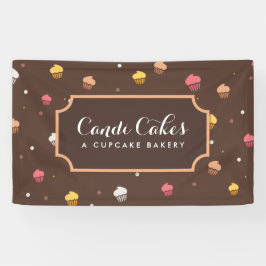 Banderoles Cute Cupcakes boulangerie Motif Brown