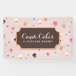 Banderoles Cute Cupcakes Boulangerie Motif rose