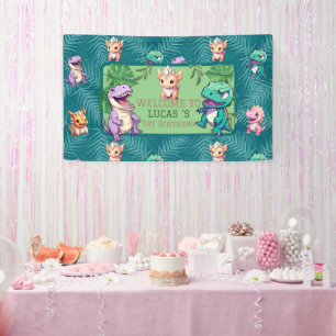 Banderoles Cute dinosaur jungle anniversaire de enfant de l'é