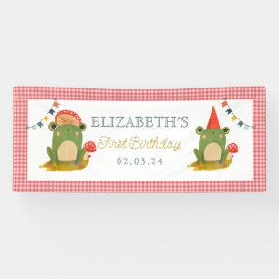 Banderoles Cute Frog casquette rouge