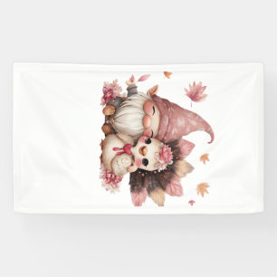 Banderoles Cute Gnome de Thanksgiving avec Illustration de Di