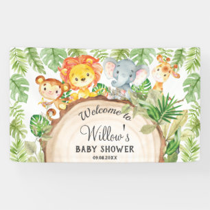 Banderoles Cute Jungle Animaux Anniversaire Baby shower Bienv