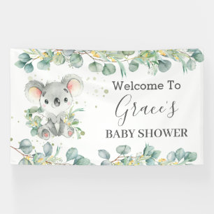 Banderoles Cute Koala Eucalyptus Verdure Accueil Contexte