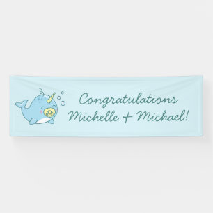 Banderoles Cute Narwhal Baby shower Kawaii