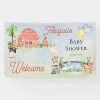 Cute Rustic Farm Animaux Barnyard Baby shower