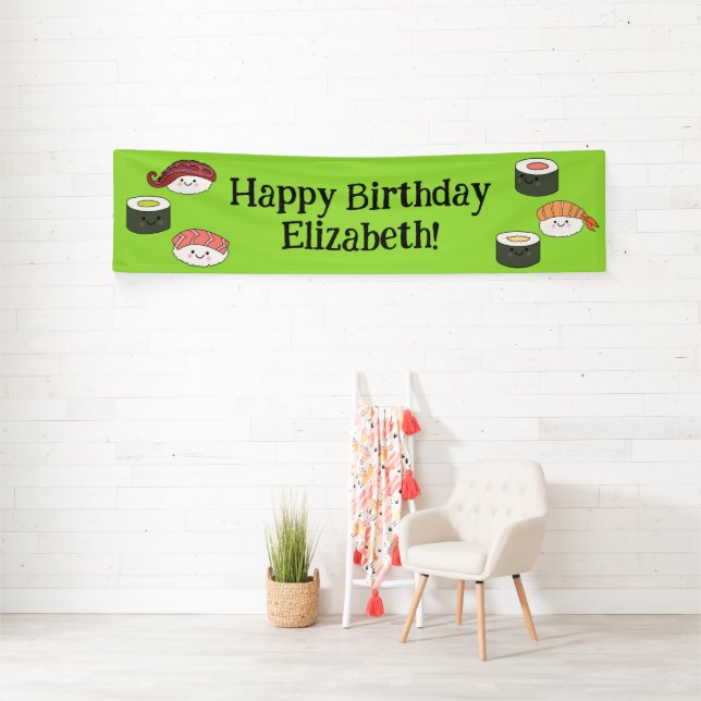 Banderoles Cute Sushi Enfants 1er anniversaire (Insitu)