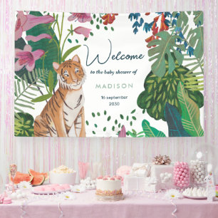 Banderoles Cute Tiger Jungle Maman à venir Baby Shower   