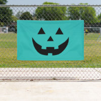 Cute turquoise Jack-o'-lantern drôle Halloween