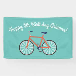 Banderoles Cyclisme sur bicyclette pour enfants Vélo d'anniv