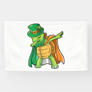 Banderoles Dabbing Turtle Jour de la Saint Patrick Garçons Le