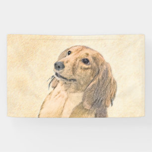 Banderoles Dachshund (Longhaerien) Peinture - Art Chien origi