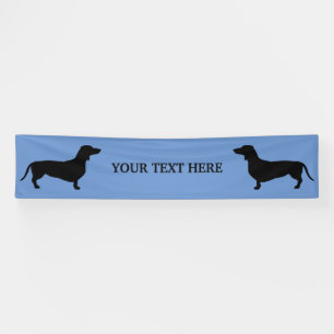 Banderoles Dachshund Poil Court - Silhouette 1
