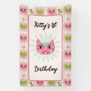 Banderoles Daisy Kitty Chat Anniversaire