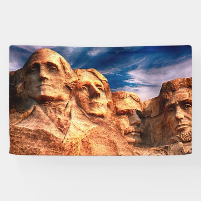 Banderoles Dakota du Sud Mont Rushmore (Horizontal)