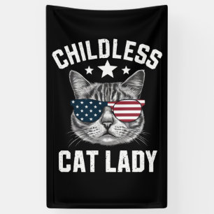 Banderoles Dame au Chat sans Enfants 2024 