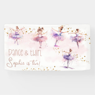 Banderoles Danse et ballerine tourbillon anniversaire