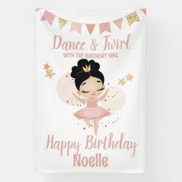 Banderoles Danse & Twirl, Princesse Ballerina avec Tiara Anni