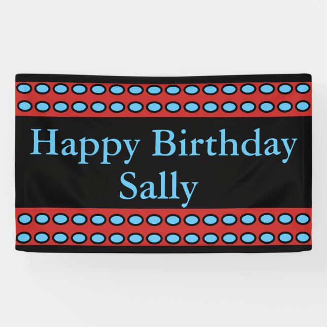 Banderoles De "coutume de sortie joyeux anniversaire (Horizontal)