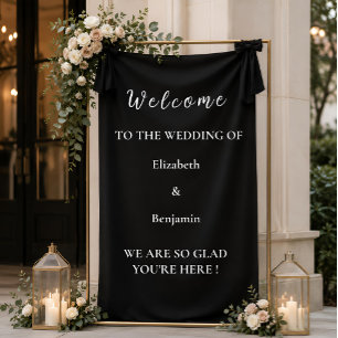 Banderoles Décoration de mariage personnalisée Bienvenue à la