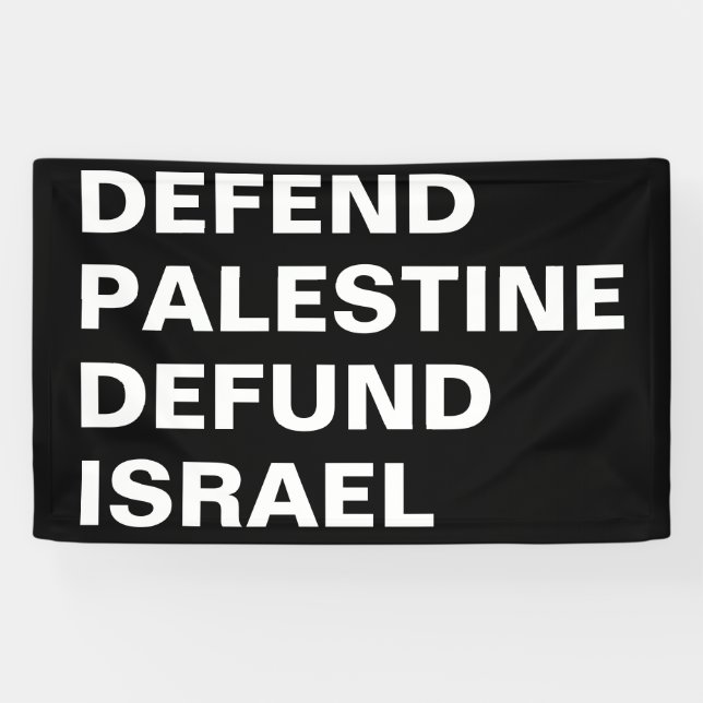 Banderoles Défendre la Palestine pour le remboursement d'Isra (Horizontal)