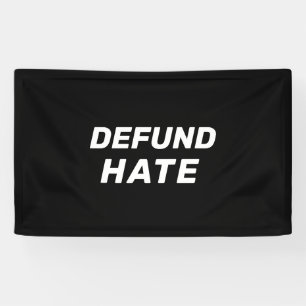 Banderoles "Défier la haine" noir blanc